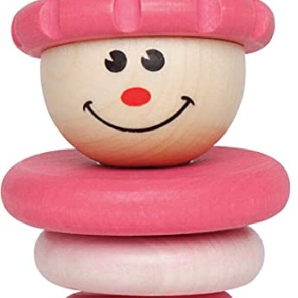 Hape Happy Little Friend Wooden Rattle - Pink - NEW MISSING TAG - Picture 1 of 1